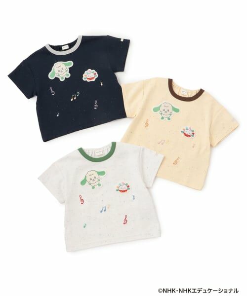 petit main / プティマイン Tシャツ | 【いないいないばあっ！】音符刺繍半袖Tシャツ | 詳細16