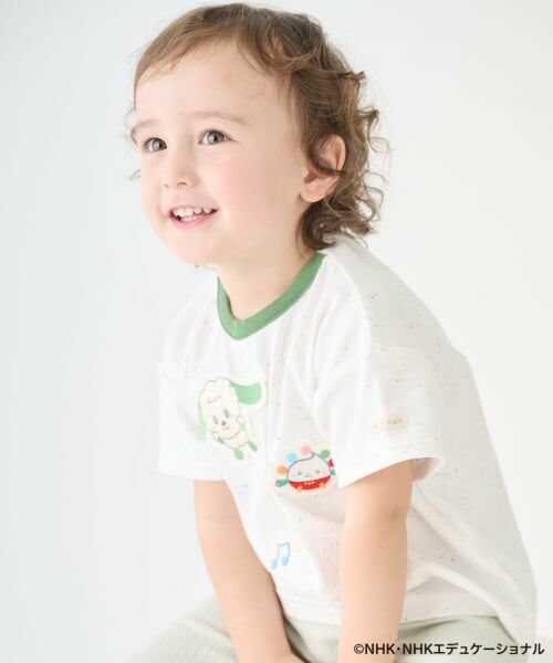 petit main / プティマイン Tシャツ | 【いないいないばあっ！】音符刺繍半袖Tシャツ | 詳細3