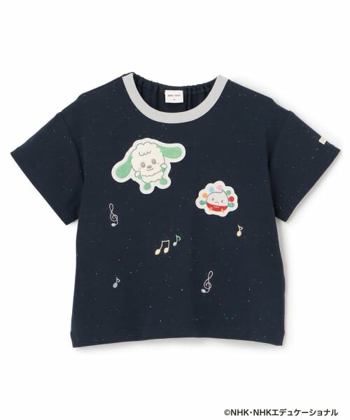petit main / プティマイン Tシャツ | 【いないいないばあっ！】音符刺繍半袖Tシャツ | 詳細7