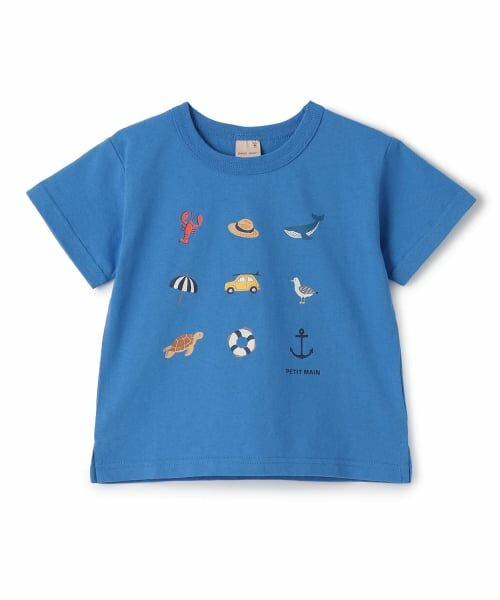 petit main / プティマイン Tシャツ | 【プティプラ】BOYS半袖Tシャツ2（ブルー）