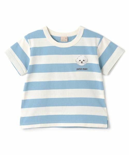petit main / プティマイン Tシャツ | 【プティプラ】BOYS半袖Tシャツ2（サックス）