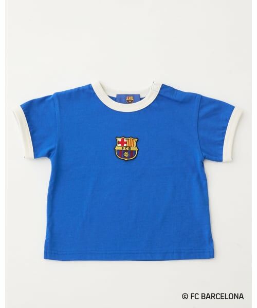 petit main / プティマイン Tシャツ | 【FC BARCELONA】接触冷感ワッペンTシャツ（ブルー）