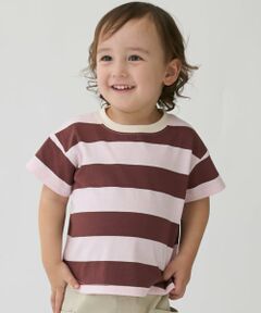 petit main / プティマイン Tシャツ | 【WEB限定カラーあり/食品防汚】ボーダー半袖Tシャツ