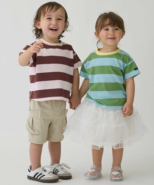 petit main / プティマイン Tシャツ | 【WEB限定カラーあり/食品防汚】ボーダー半袖Tシャツ | 詳細1
