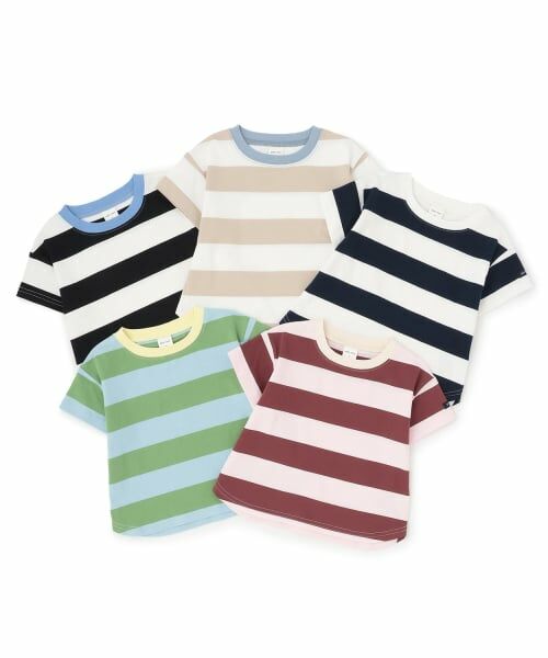 petit main / プティマイン Tシャツ | 【WEB限定カラーあり/食品防汚】ボーダー半袖Tシャツ | 詳細14