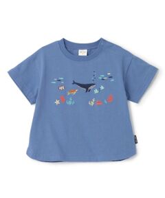 petit main / プティマイン Tシャツ | 【接触冷感】海の生き物刺しゅうTシャツ