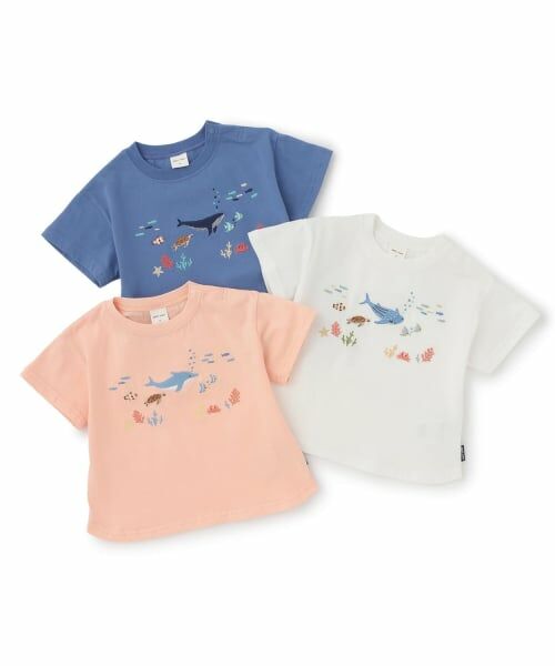 petit main / プティマイン Tシャツ | 【接触冷感】海の生き物刺しゅうTシャツ | 詳細7