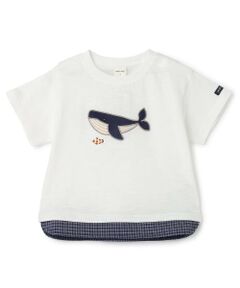 petit main / プティマイン ルームウェア | 【接触冷感】海の仲間アップリケ半袖Tシャツ