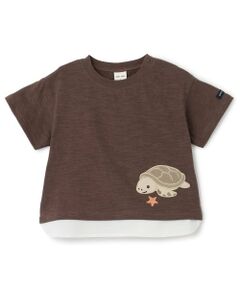 petit main / プティマイン ルームウェア | 【接触冷感】海の仲間アップリケ半袖Tシャツ