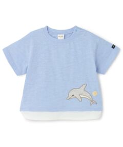 petit main / プティマイン ルームウェア | 【接触冷感】海の仲間アップリケ半袖Tシャツ