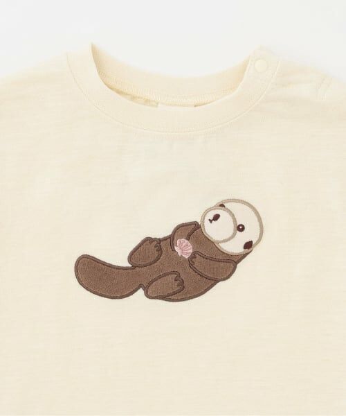 petit main / プティマイン ルームウェア | 【接触冷感】海の仲間アップリケ半袖Tシャツ | 詳細2