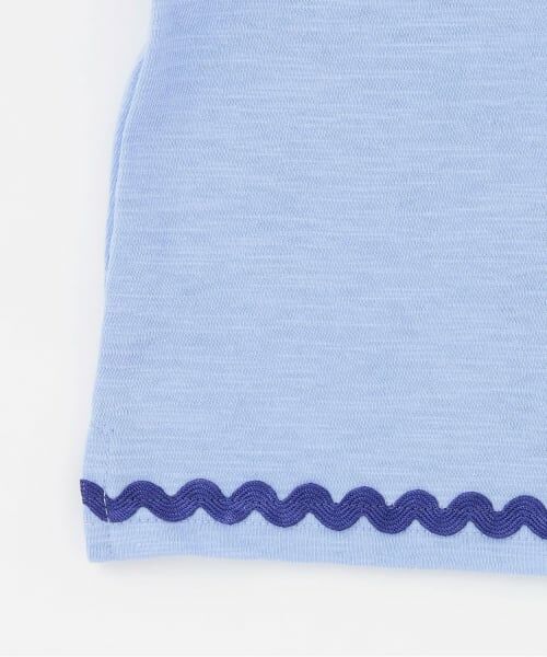 petit main / プティマイン Tシャツ | 【接触冷感】マリン刺しゅう袖ラインTシャツ | 詳細5