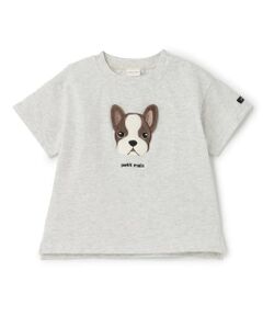 petit main / プティマイン Tシャツ | 【接触冷感】DOGアップリケ半袖Tシャツ
