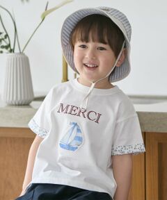 petit main / プティマイン Tシャツ | 【リンク】15th MERCI袖折り返し半袖Tシャツ