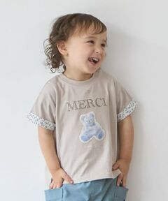 petit main / プティマイン Tシャツ | 【リンク】15th MERCI袖折り返し半袖Tシャツ