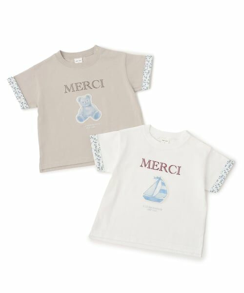 petit main / プティマイン Tシャツ | 【リンク】15th MERCI袖折り返し半袖Tシャツ | 詳細21