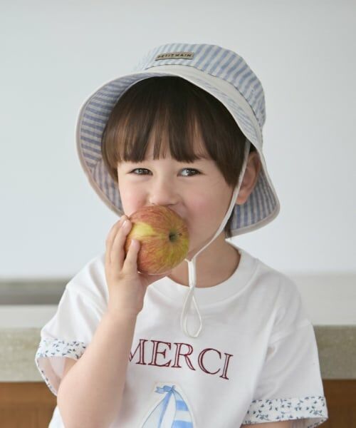 petit main / プティマイン Tシャツ | 【リンク】15th MERCI袖折り返し半袖Tシャツ | 詳細3