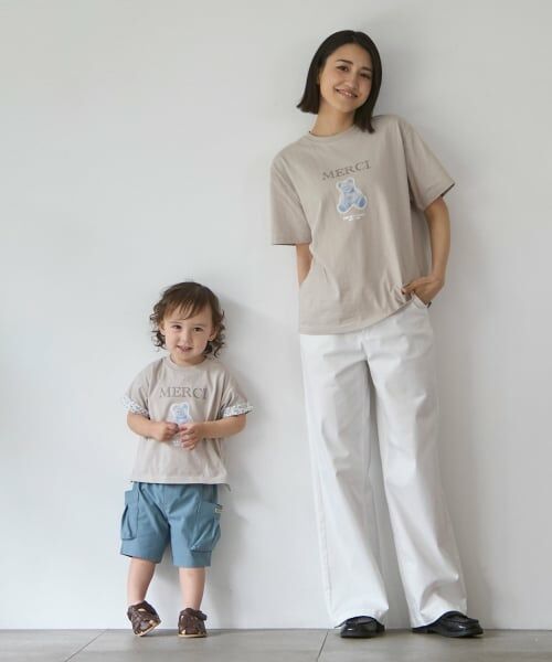 petit main / プティマイン Tシャツ | 【リンク】15th MERCI袖折り返し半袖Tシャツ | 詳細6