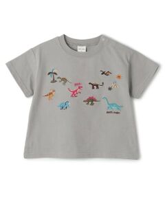 petit main / プティマイン Tシャツ | 【接触冷感】恐竜刺しゅう半袖Tシャツ