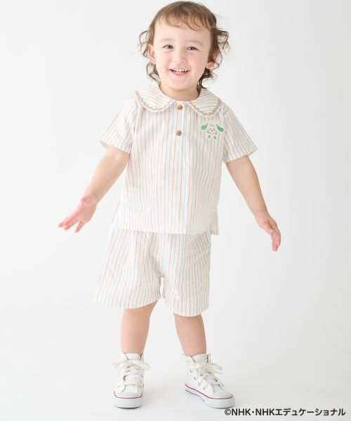 petit main / プティマイン シャツ・ブラウス | 【いないいないばあっ！】衿つきセットアップ（マルチ）