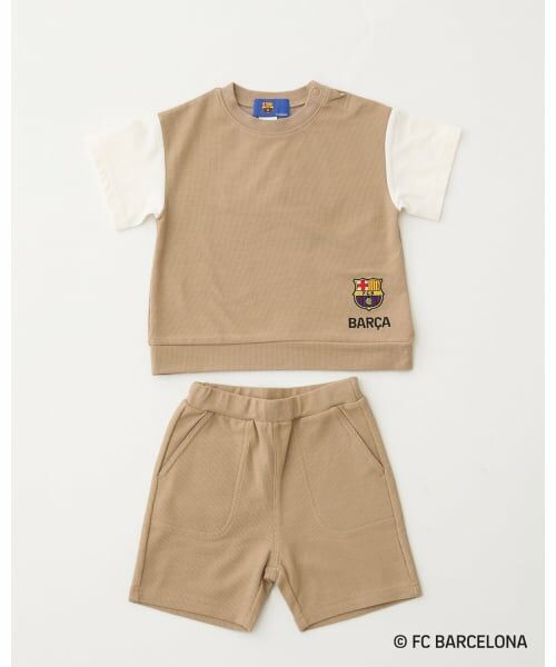 petit main / プティマイン その他トップス | 【FC BARCELONA】カットセットアップ（薄ベージュ）