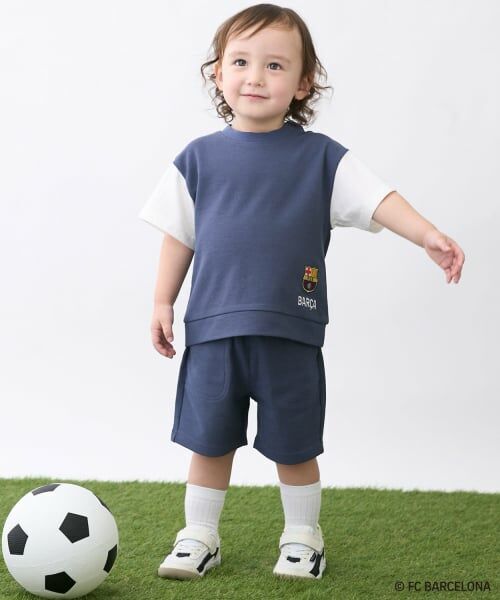 petit main / プティマイン その他トップス | 【FC BARCELONA】カットセットアップ（紺）