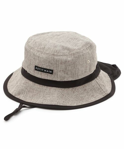 petit main / プティマイン ハット | 【UV】ポケッタブルバケットハット（キャメル）