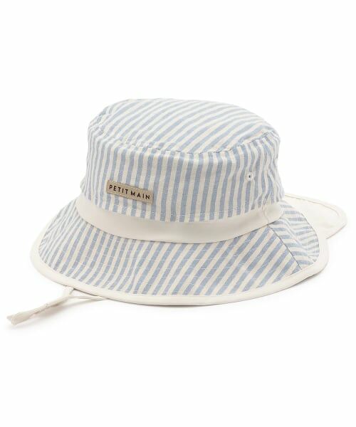petit main / プティマイン ハット | 【UV】ポケッタブルバケットハット（サックス）