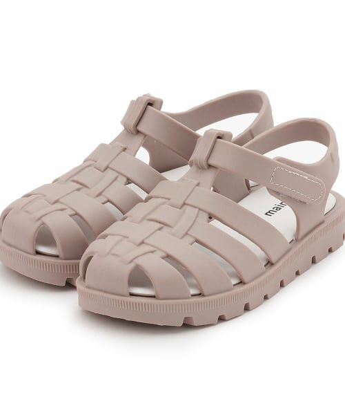 petit main / プティマイン サンダル | PVCメッシュサンダル（モカ茶）