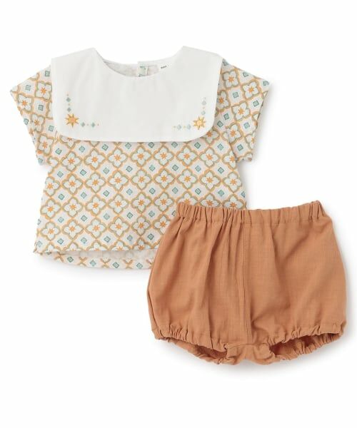 petit main / プティマイン ベビー・キッズウエア | おひさま柄セットアップ | 詳細2