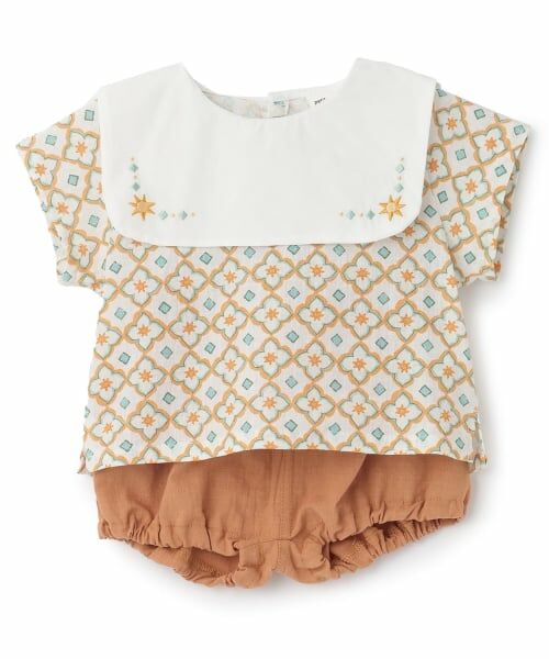 petit main / プティマイン ベビー・キッズウエア | おひさま柄セットアップ（黄）