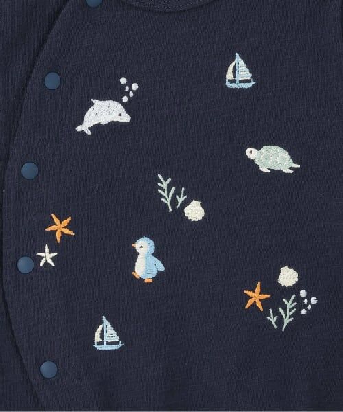 petit main / プティマイン ロンパース | 海の生き物刺しゅう2wayオール | 詳細4
