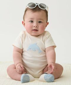 【オーガニック】海の生き物ロンパース