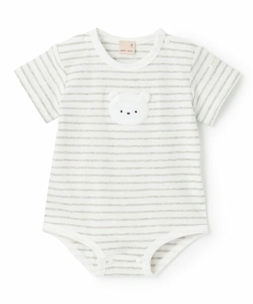 petit main / プティマイン ロンパース | 【オーガニック】海の生き物ロンパース（グレー）