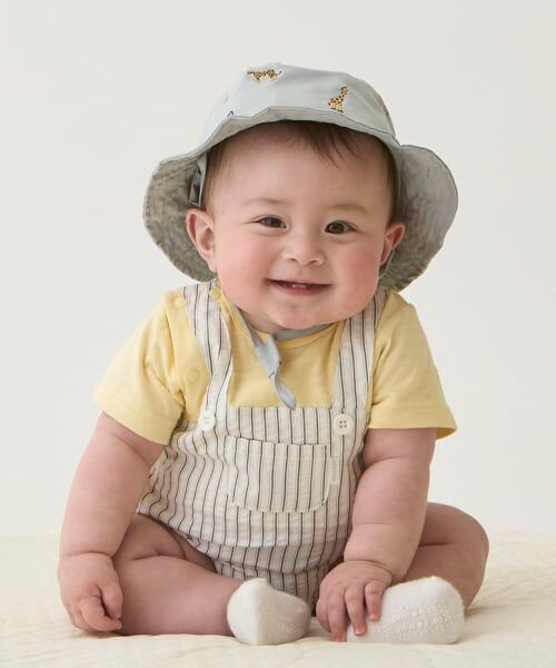 petit main / プティマイン ロンパース | サロペットロンパース（黄）