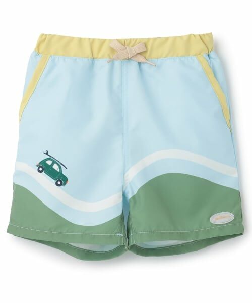 petit main / プティマイン 水着・スイムグッズ | 【SWIM】総柄スイムパンツ（黄）