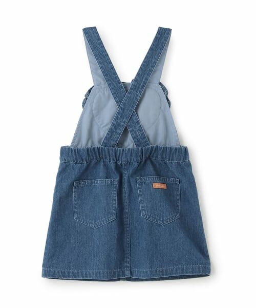 petit main / プティマイン ミニ・ひざ丈スカート | ハートサロペスカート | 詳細1