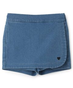 petit main / プティマイン ショート・ハーフ・半端丈パンツ | ハート刺しゅうラップスカパン