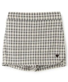 petit main / プティマイン ショート・ハーフ・半端丈パンツ | ハート刺しゅうラップスカパン