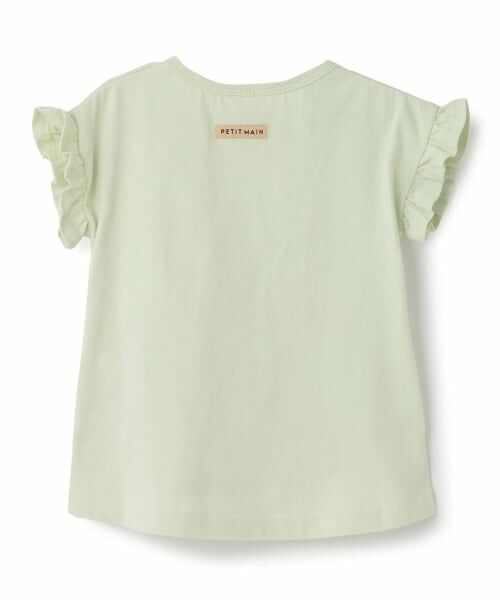 petit main / プティマイン Tシャツ | 袖フリル刺しゅうTシャツ | 詳細1