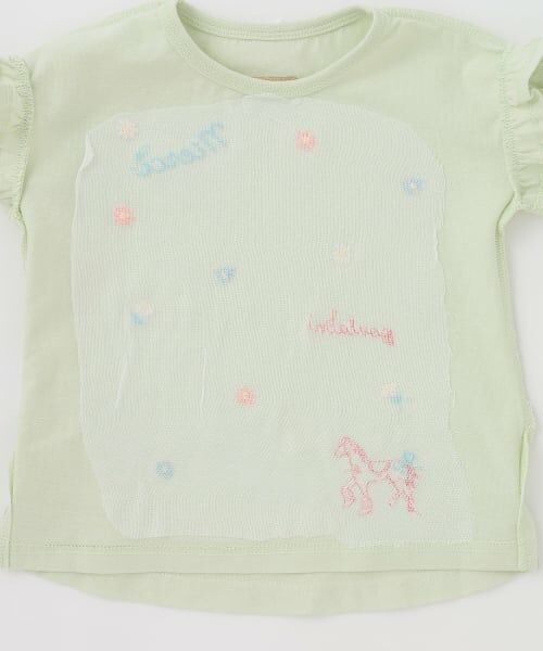 petit main / プティマイン Tシャツ | 袖フリル刺しゅうTシャツ | 詳細15