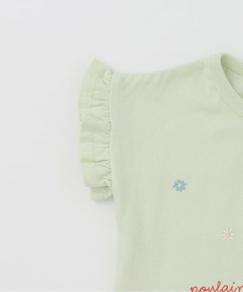 petit main / プティマイン Tシャツ | 袖フリル刺しゅうTシャツ | 詳細3