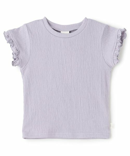 petit main / プティマイン Tシャツ | カット楊柳Tシャツ（ラベンダー）