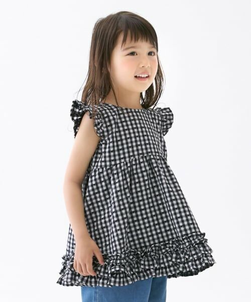 petit main / プティマイン その他トップス | ハートギンガムチュニック | 詳細1