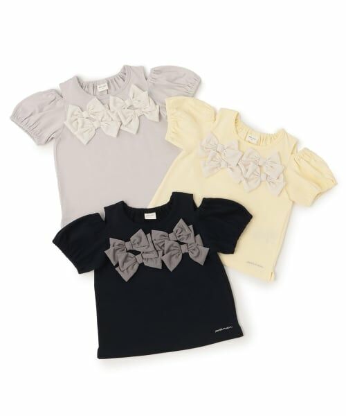 petit main / プティマイン Tシャツ | リボンオフショルTシャツ | 詳細13