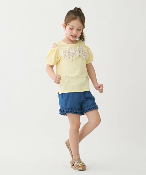 petit main / プティマイン Tシャツ | リボンオフショルTシャツ | 詳細5