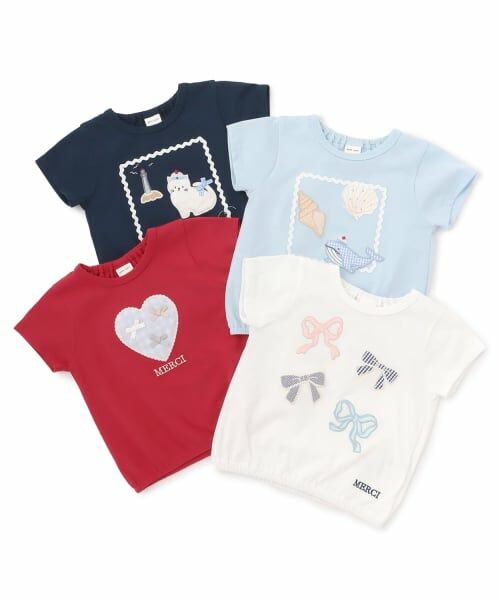 petit main / プティマイン Tシャツ | 【接触冷感】アソート刺しゅうTシャツ | 詳細9