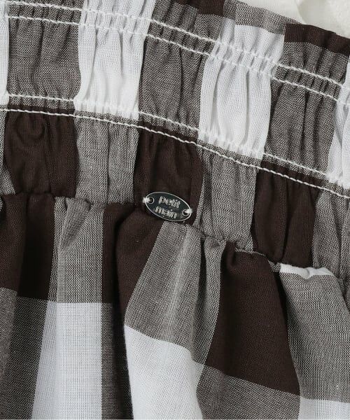 petit main / プティマイン Tシャツ | 【接触冷感/リンク】ブロックチェックドッキングTシャツ | 詳細4