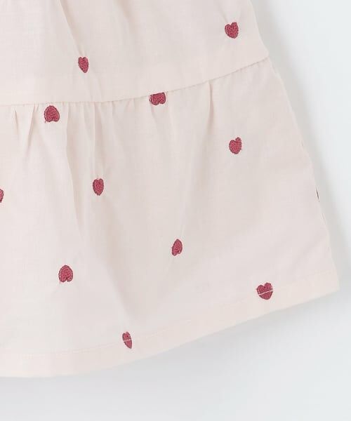 petit main / プティマイン ミニ丈・ひざ丈ワンピース | 【リンク】ハート刺しゅうドッキングワンピース | 詳細10