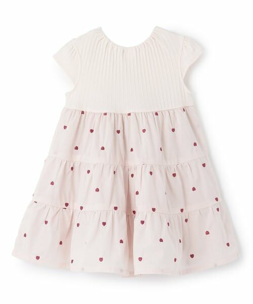 petit main / プティマイン ミニ丈・ひざ丈ワンピース | 【リンク】ハート刺しゅうドッキングワンピース | 詳細6